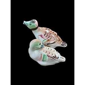 Vintage Pair of Ducks Salt & Pepper Shakers Made in Japan Collectible Birds 60s
